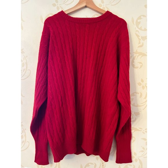 Men's Medium Pringle of Scotland Pure 100% Cashmere Red 112cm Sweater - Picture 1 of 4